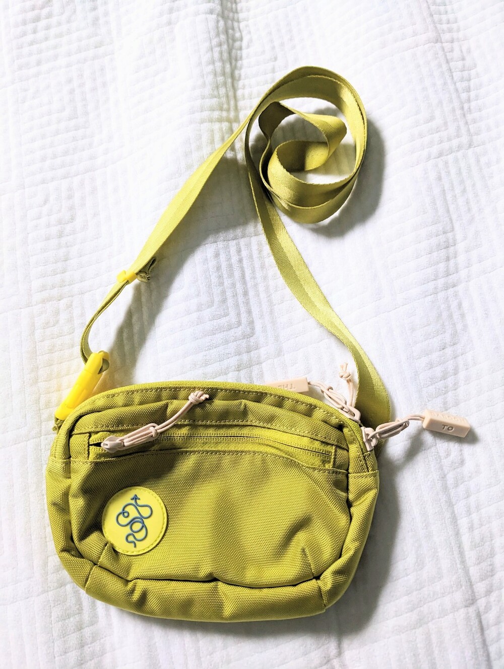 Baboon To The Moon Fanny Pack Mini Citronelle Yellow Green Cordura Belt Bag 1.5L
